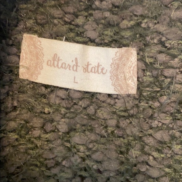 Altar’d State Eyelash "GREEN" Chunky Cardigan - Picture 3 of 4